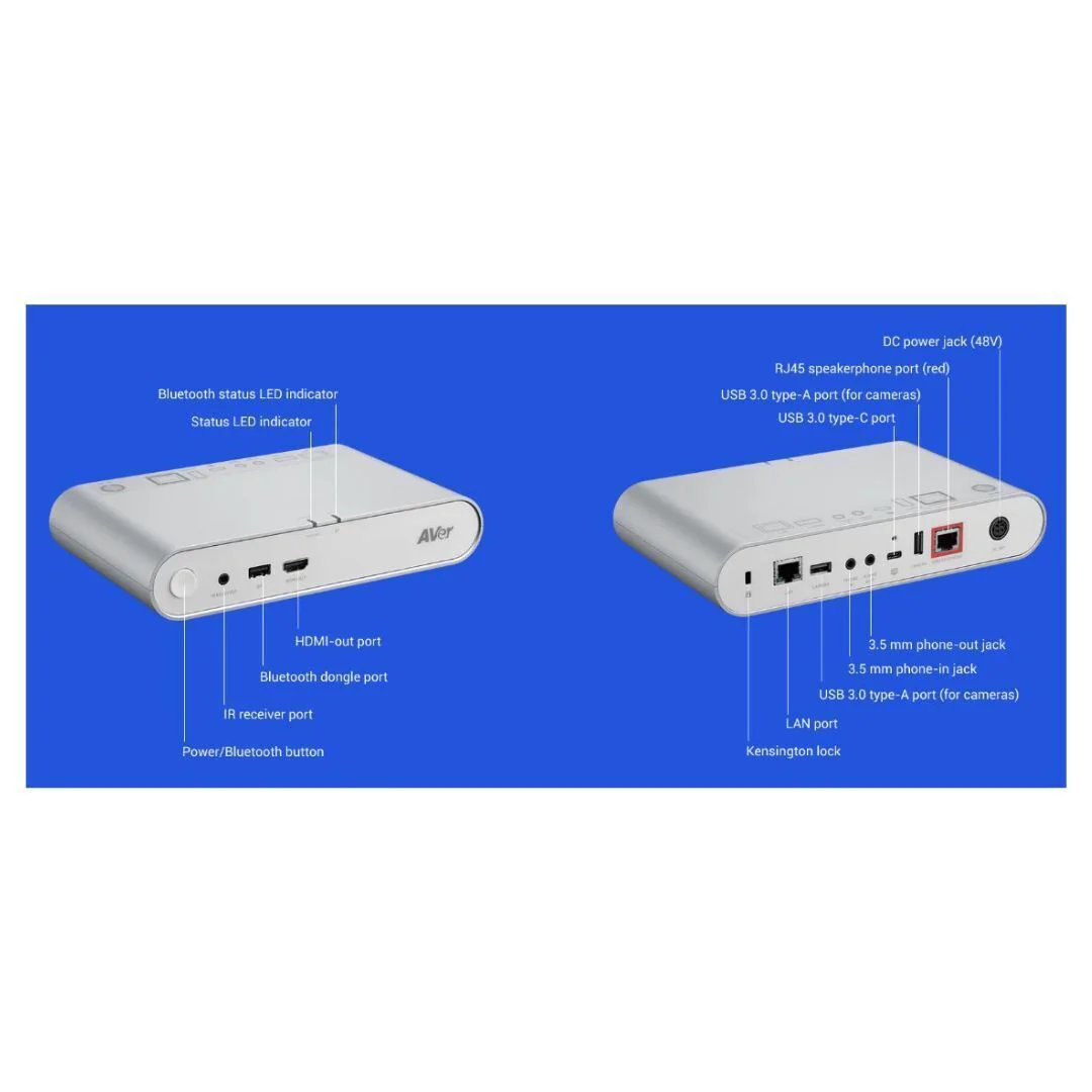 AVer FONE700 Ceiling Speakerphone System with Noise Suppression and Double-Talk Detection (White) - Image 3
