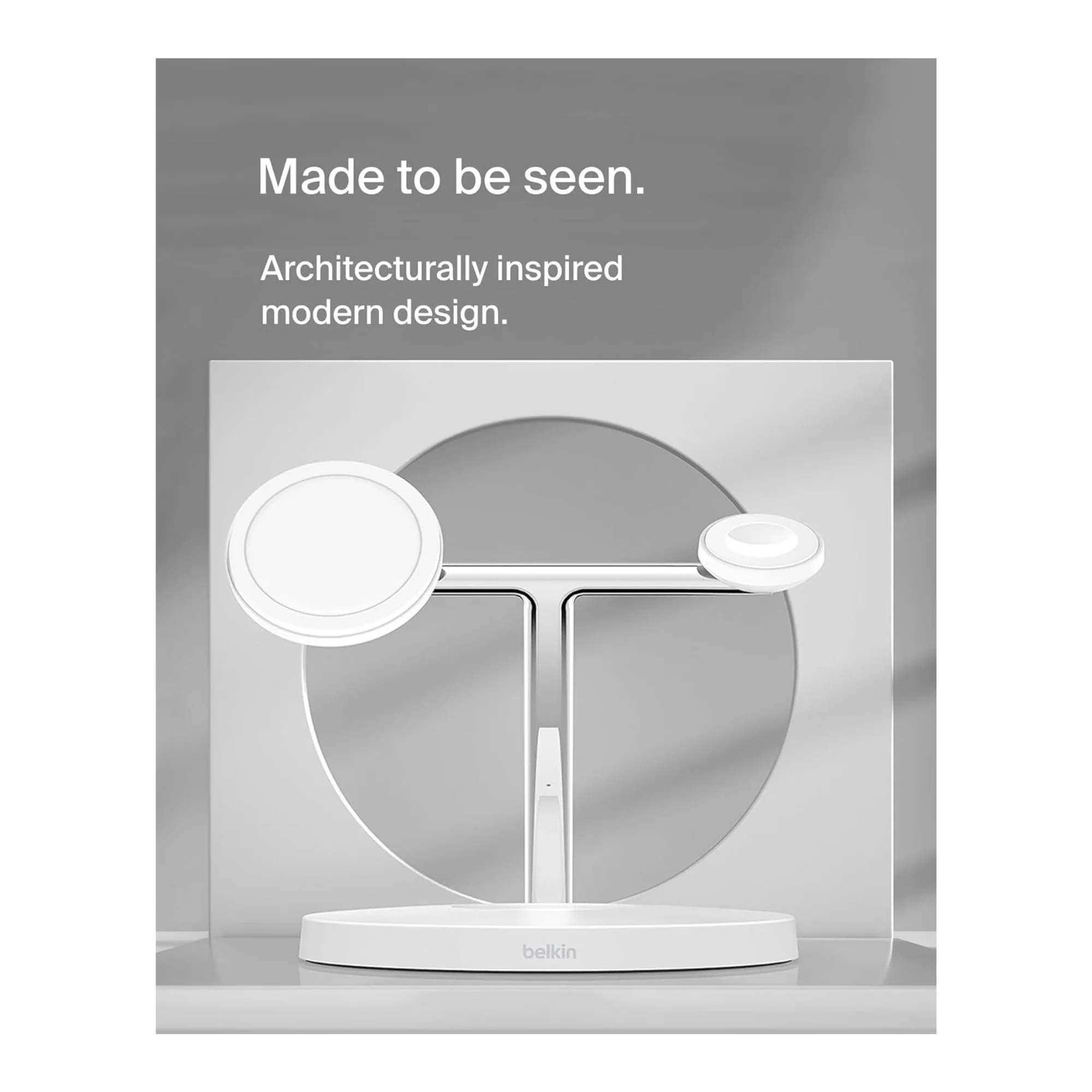 Belkin MagSafe 3-in-1 Wireless Charging Stand for iPhone 16/15/14/13/12 (White) - Image 4