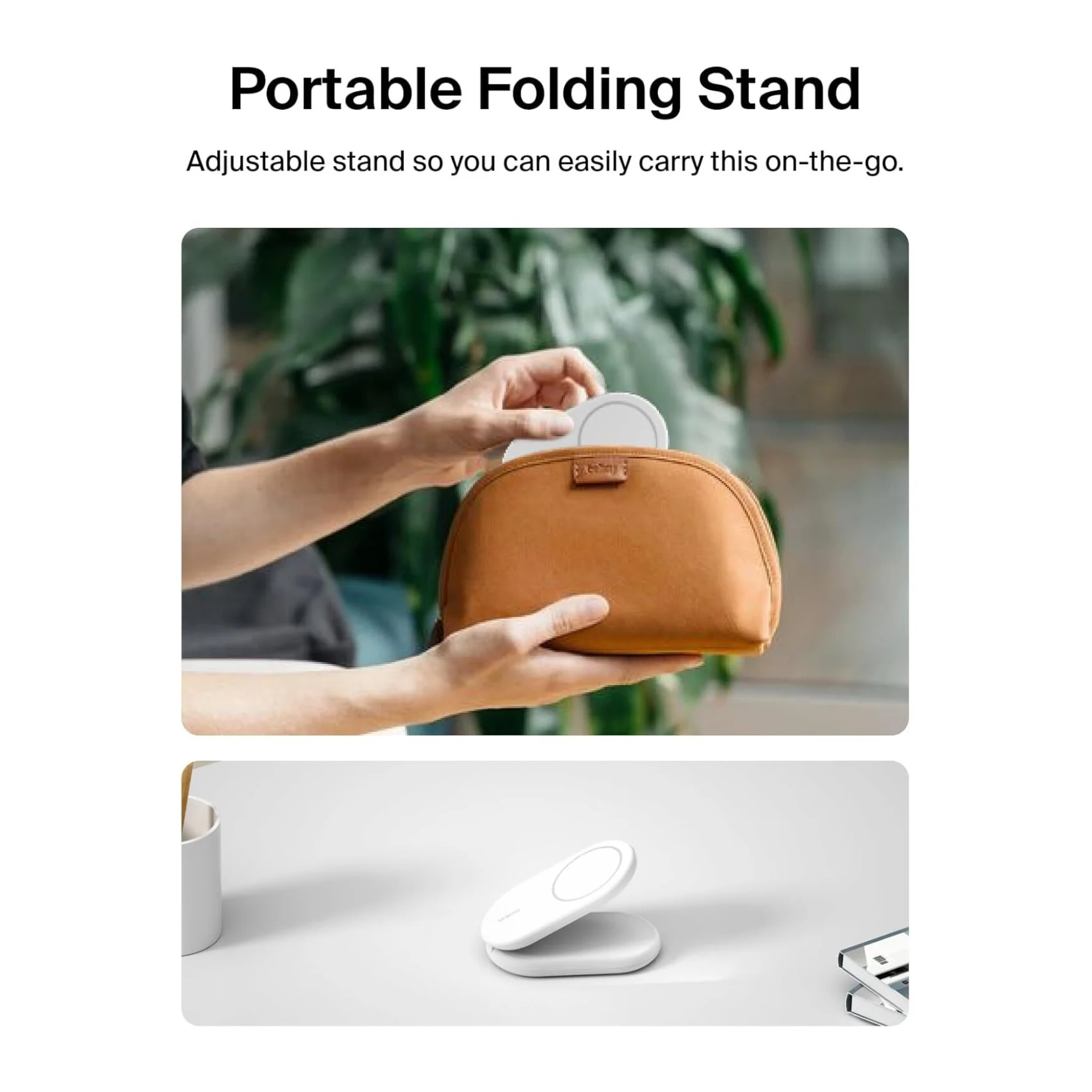 Belkin BoostCharge 15W 2-in-1 Magnetic Foldable Wireless Qi2 Charging Stand (Pink) - Image 8