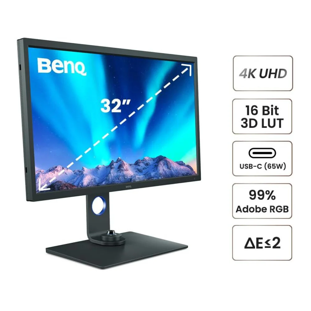 BenQ SW321C 32-Inch 4K HDR IPS Photo and Video Editing Monitor (Black) Bundle - Image 9