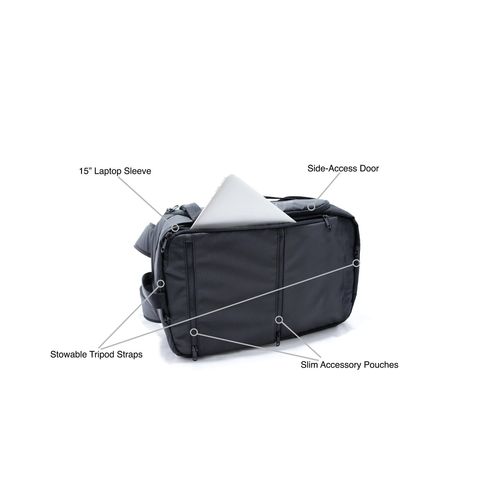 BEVISGEAR Top Shelf Sling-Style Digital SLR Camera Backpack with Customizable Dividers (Black, 22 L) - Image 5