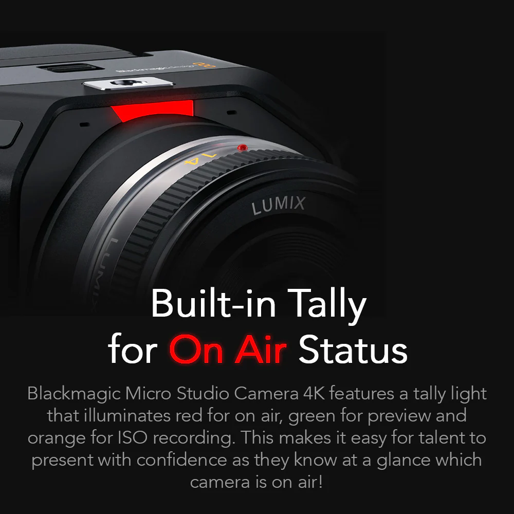 Blackmagic Design Micro Studio Camera 4K G2, Lens, Case, Cables and Fastening Cable Ties Bundle - Image 3