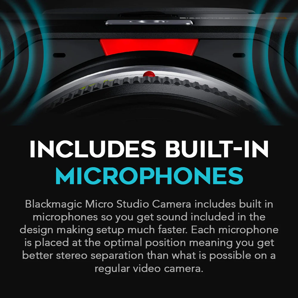 Blackmagic Design Micro Studio Camera 4K G2 with battery, SDI cable, 25' SDI cable, and Cable Ties - Image 6