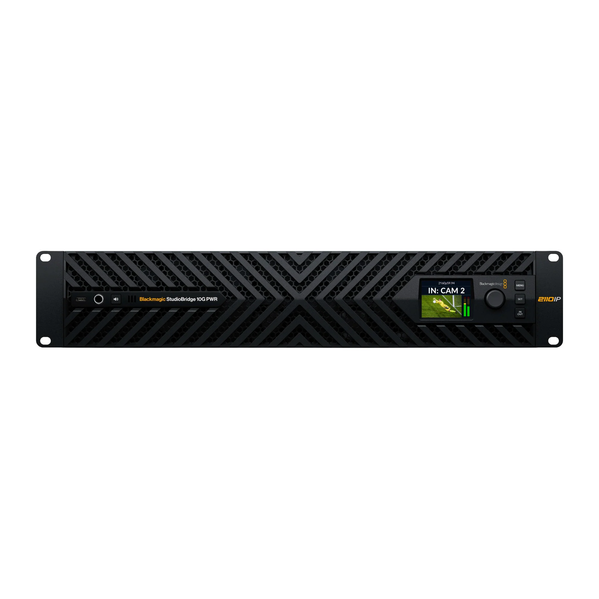 Blackmagic Design StudioBridge 10G PWR with 8-Channel 4K60 IP Video Bridge and Dual 100GbE (Black)