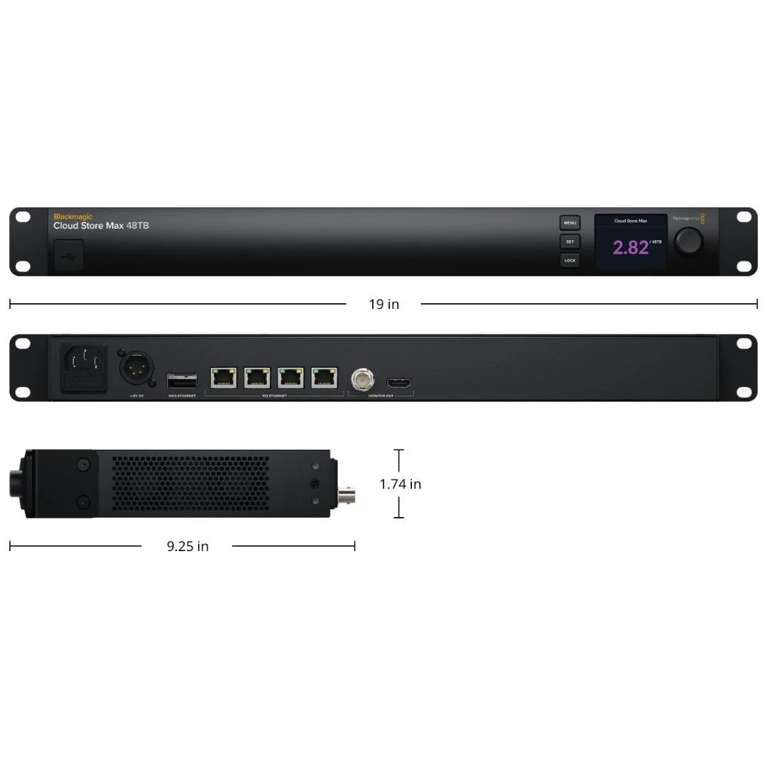 Blackmagic Design Cloud Store Max Flash Storage with 12 Card RAID 0 Flash Memory Core (48TB) - Image 6