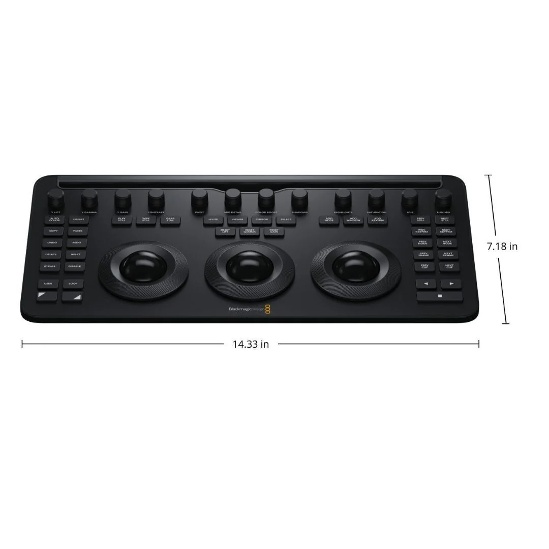 Blackmagic Design DaVinci Resolve Micro Color Panel with Bluetooth and USB-C Connectivity (Black) - Image 3