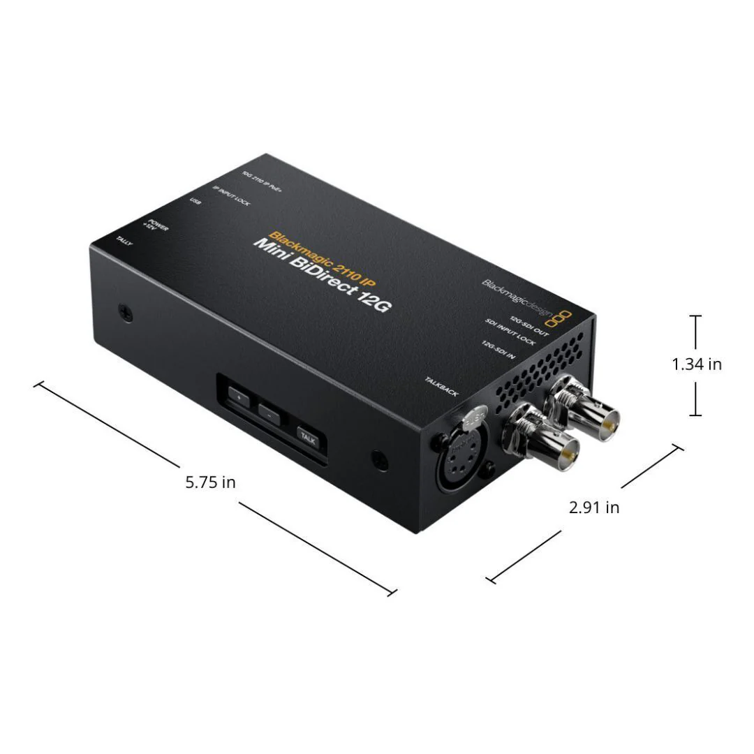 Blackmagic Design 2110 IP Mini BiDirect 12G Converter for Broadcast (Black) - Image 4