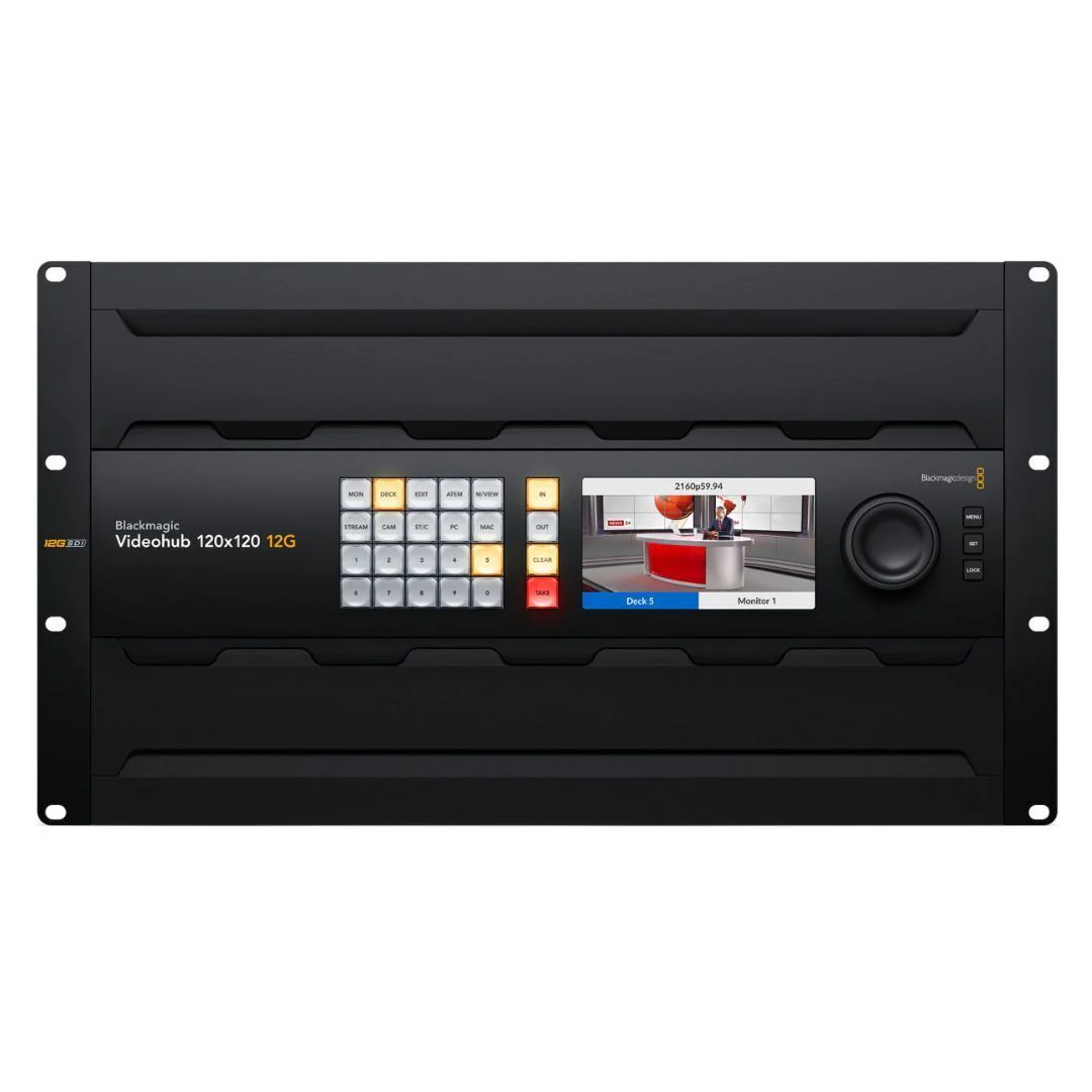 Blackmagic Design Videohub 120x120 12G Zero-Latency Video Router