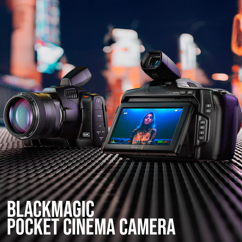 Blackmagic Design Pocket 4K Cinema Camera with Lumix G X Vario Power Zoom Lens (Black) Bundle - Image 2