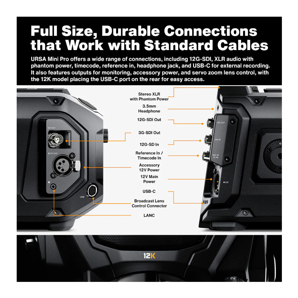 Blackmagic Design URSA Mini Pro 12K with 256GB CFast and Pro Case Bundle - Image 5