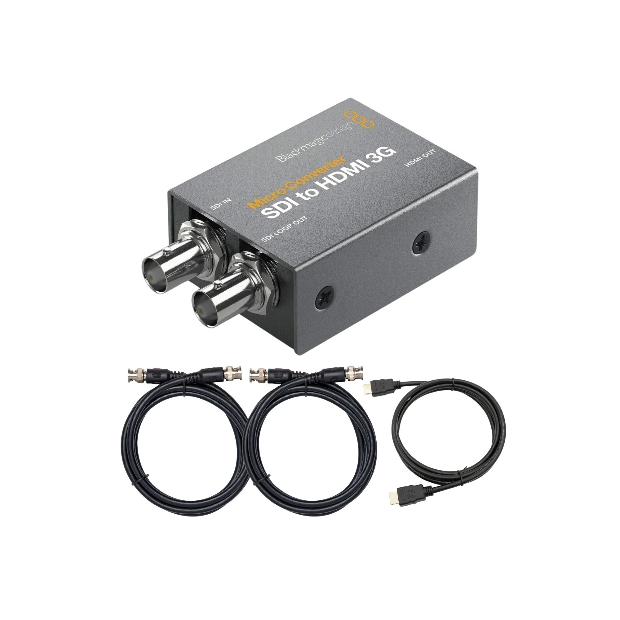 Blackmagic Design Micro Converter SDI to HDMI 3G with 12-Feet High-Speed HDMI Cable Bundle