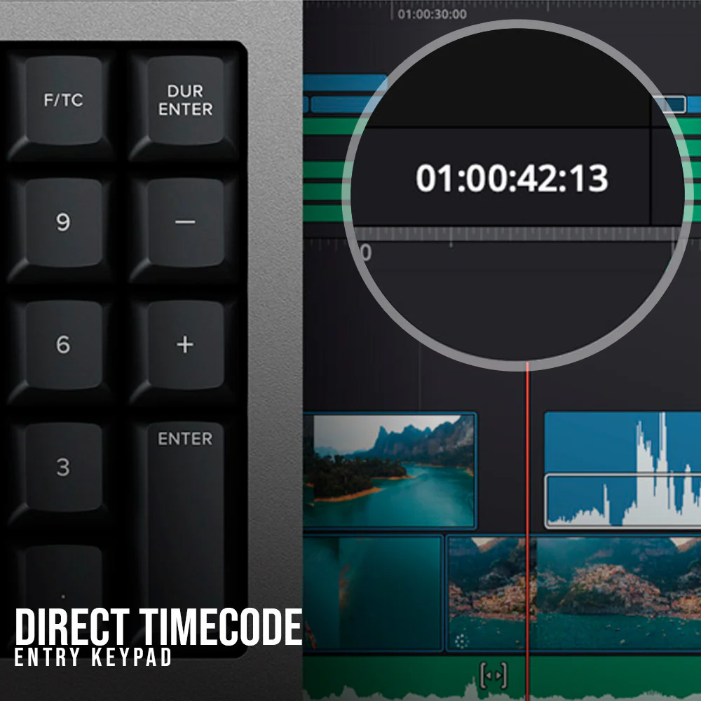 Blackmagic Design DaVinci Resolve Editor Keyboard with 3-Port Hub and Mouse Pad Bundle - Image 5