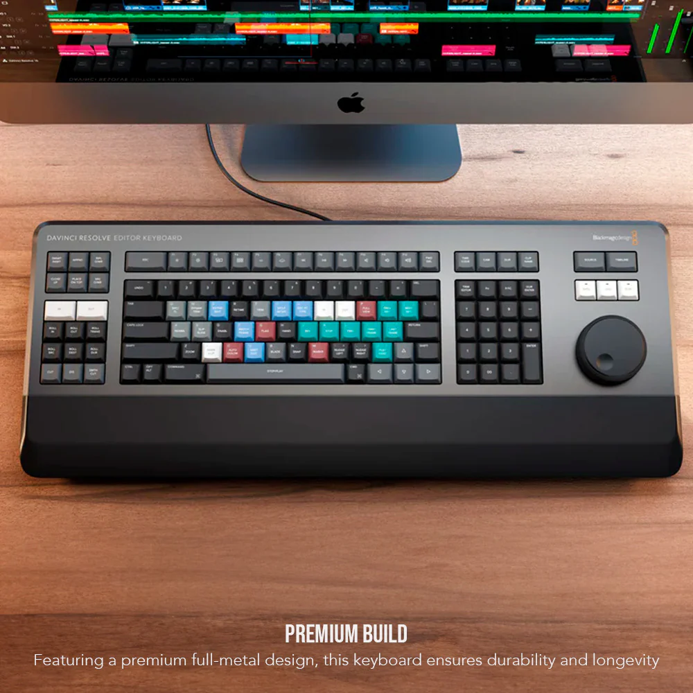 Blackmagic Design DaVinci Resolve Editor Keyboard with 3-Port Hub and Mouse Pad Bundle - Image 6