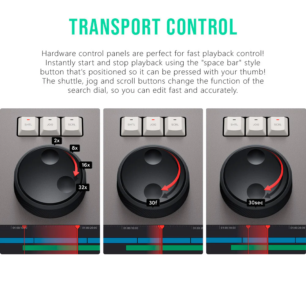 Blackmagic Design DaVinci Resolve Speed Editor with Cable and Focus Camera Ties (10-Pack) Bundle - Image 5