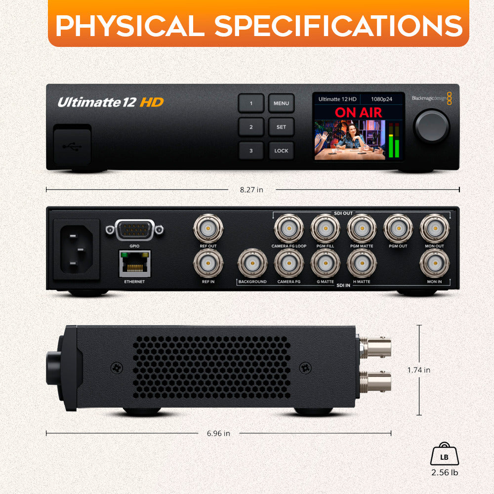 Blackmagic Design Ultimatte 12 HD Keyer/Advanced Compositing Processor with Cables, and Cable Ties - Image 4