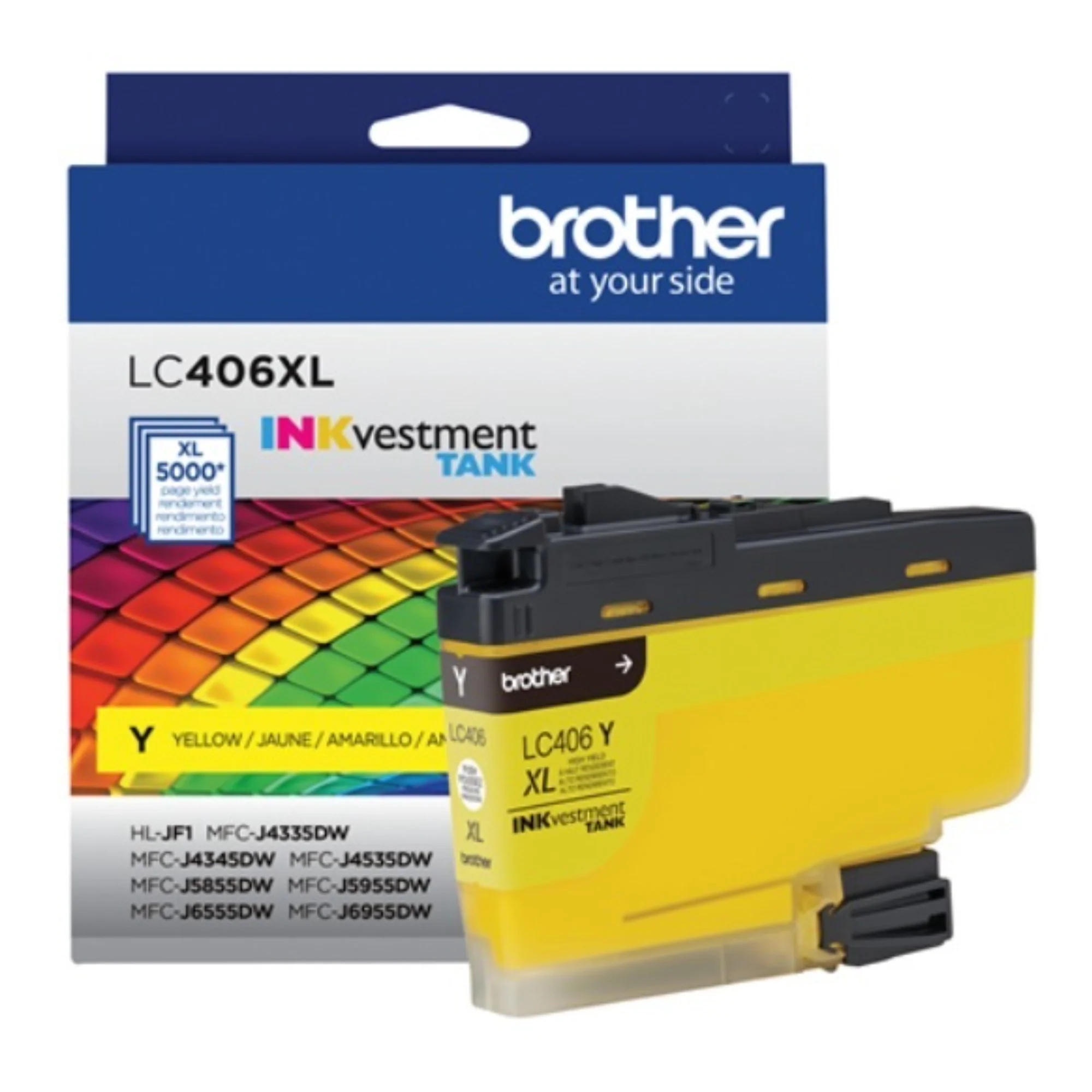 Brother LC406XLY Yellow INKvestment Tank Cartridge with High-Yield 5,000 Pages and Mess-Free Design - Image 2