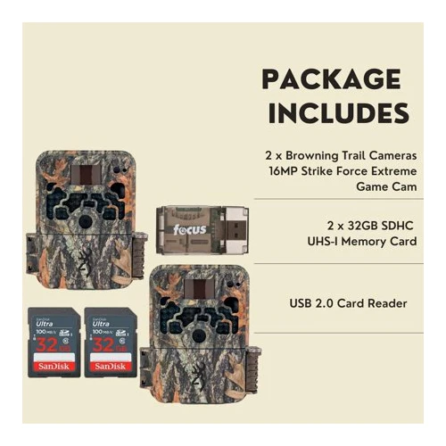 Browning Trail Cameras Strike Force Extreme 16 MP Game Camera (2-Pack) Bundle - Image 7
