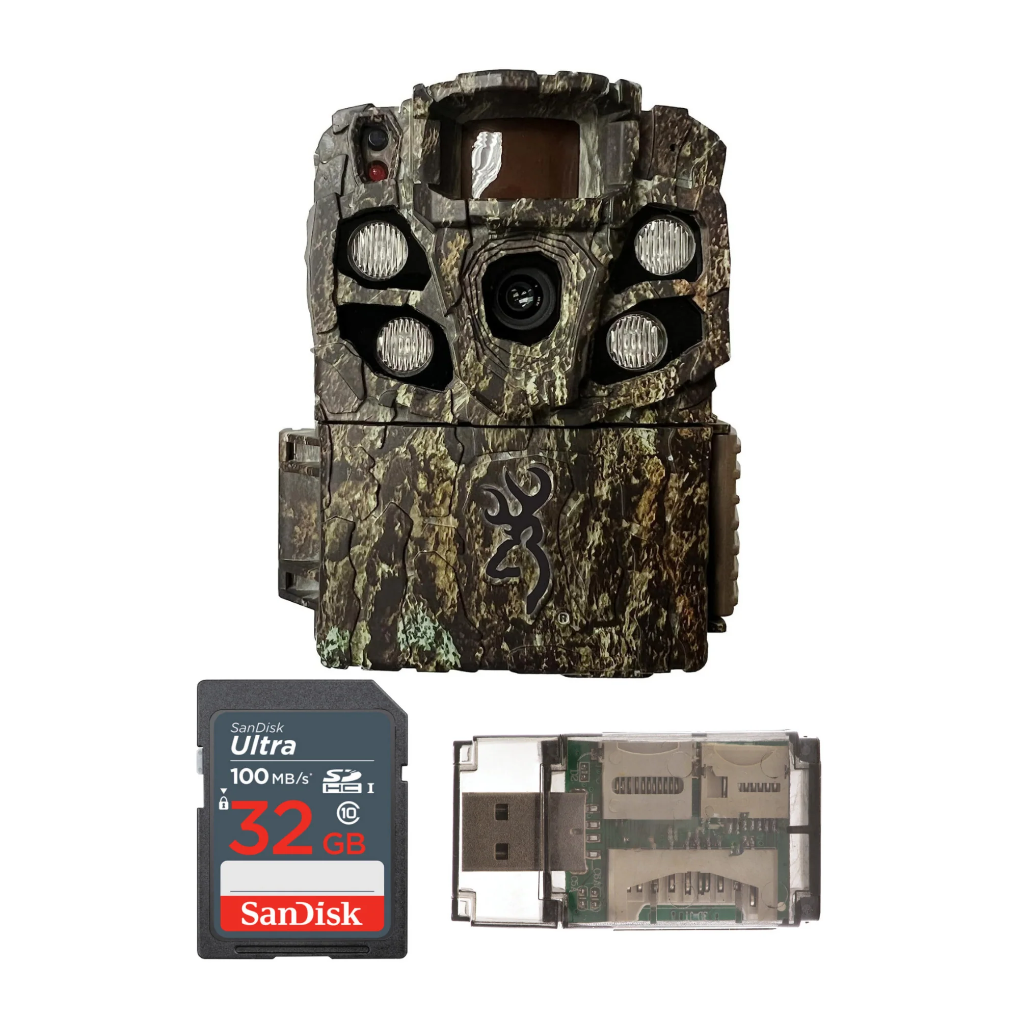Browning Strike Force Full HD Extreme Trail Camera with 32GB SD Card and USB 2.0 Card Reader