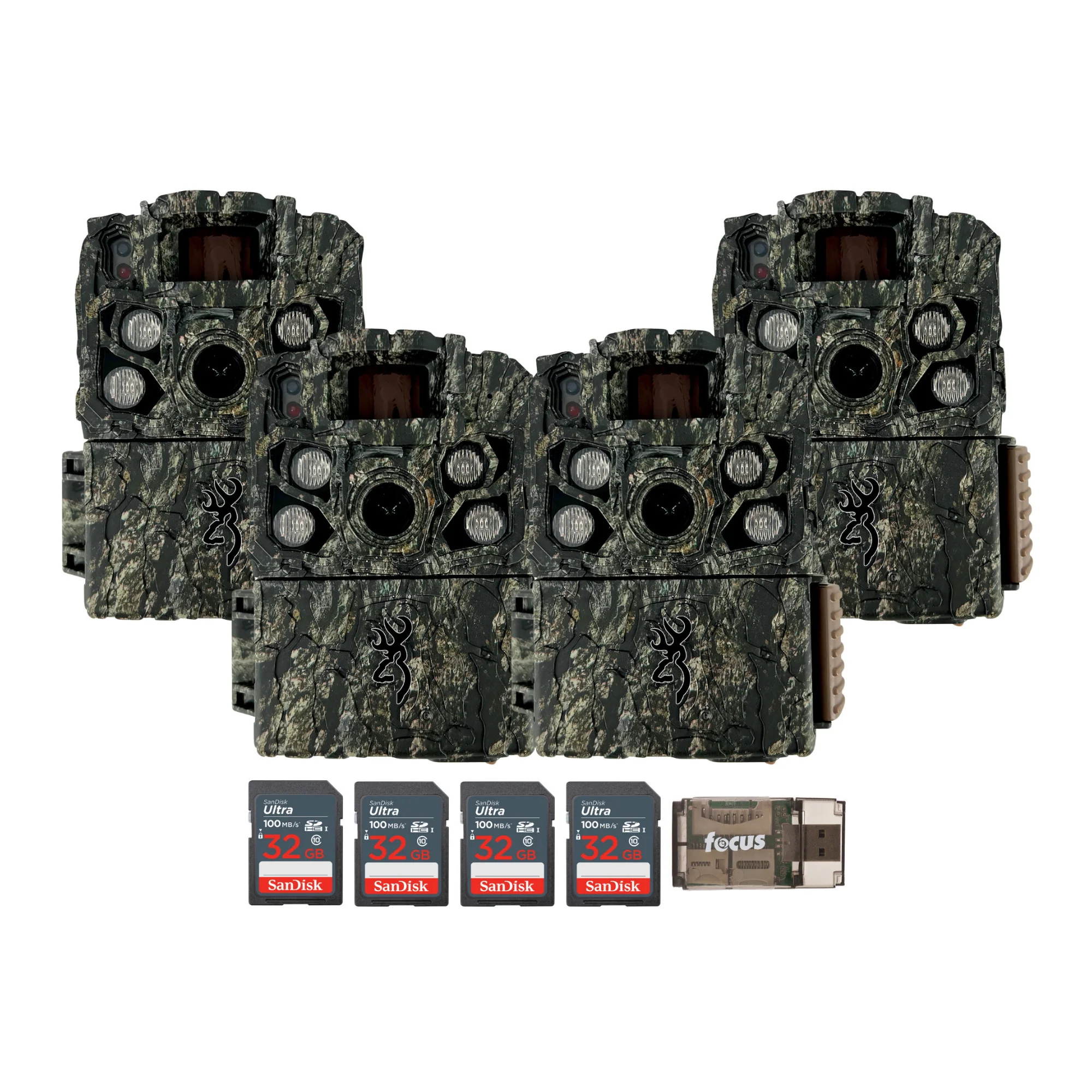 Browning Trail Camera - Strike Force FHDR 40MP (4-Pack) with Accessories Bundle
