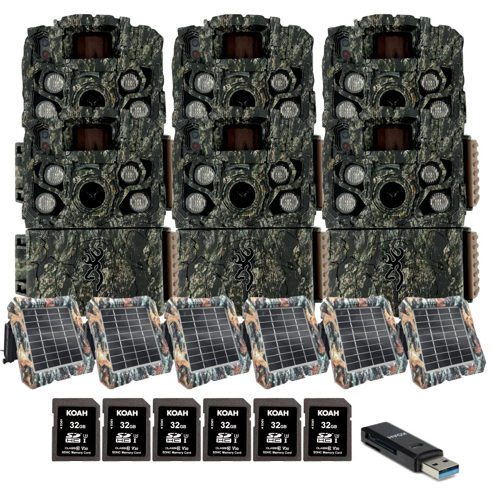 Browning Strike Force FHDR 40MP Trail Camera (6 Pack) Bundle with Accessories