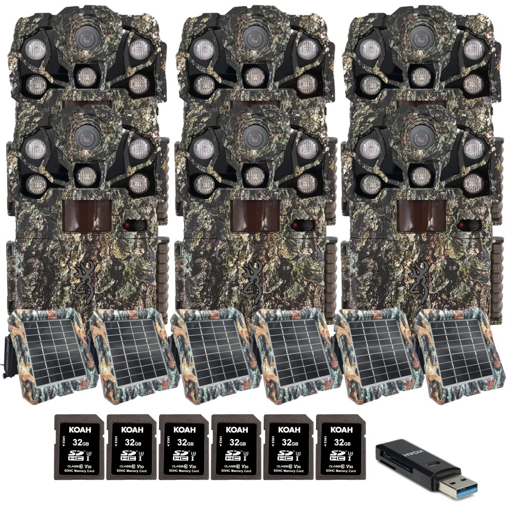 Browning Trail Cameras Recon Force Elite HP5 Ultra (Non-Cellular) 6-Pack Bundle