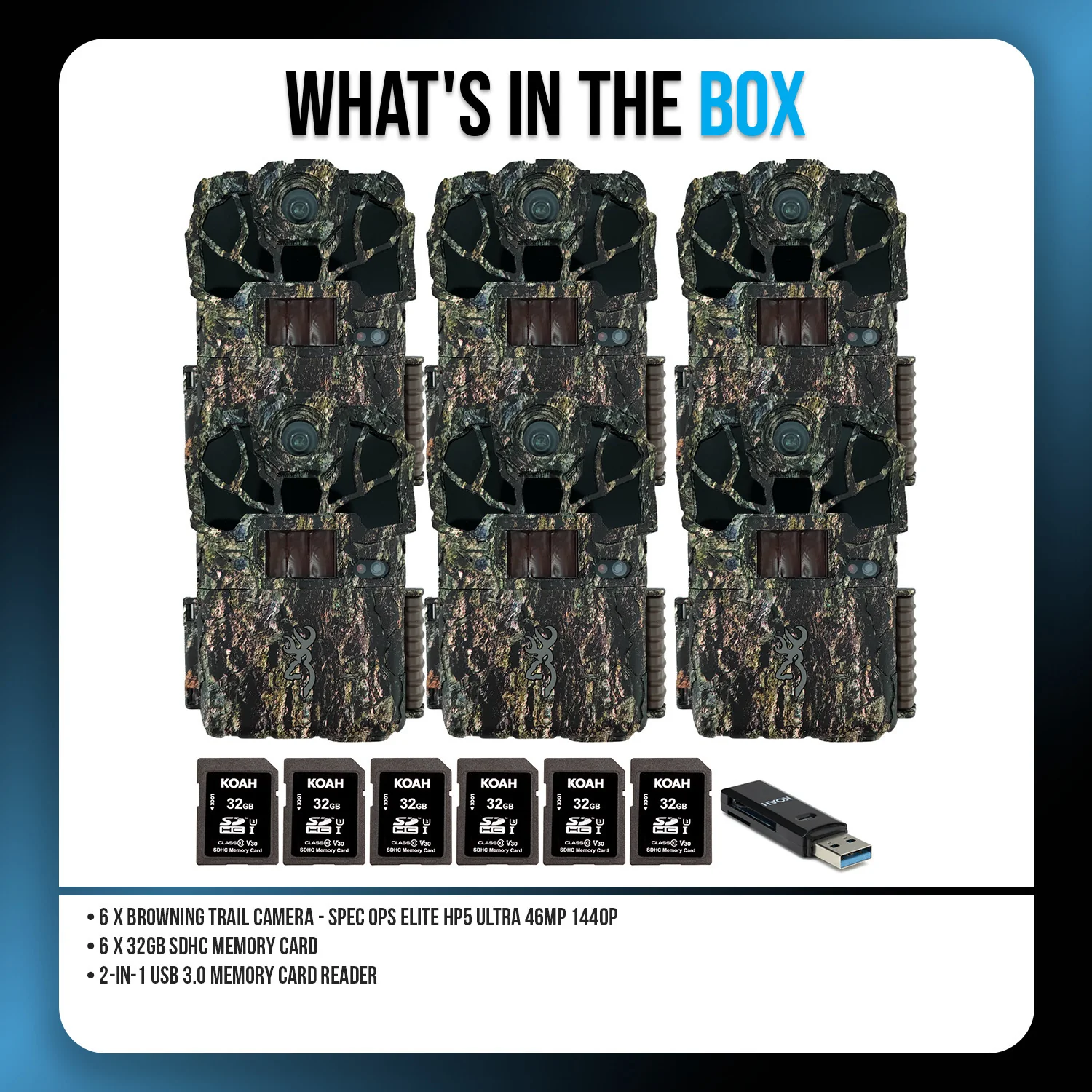 Browning Spec Ops Elite HP5 Ultra 46MP 1440p Trail Camera Bundle (6 Pack) - Image 9