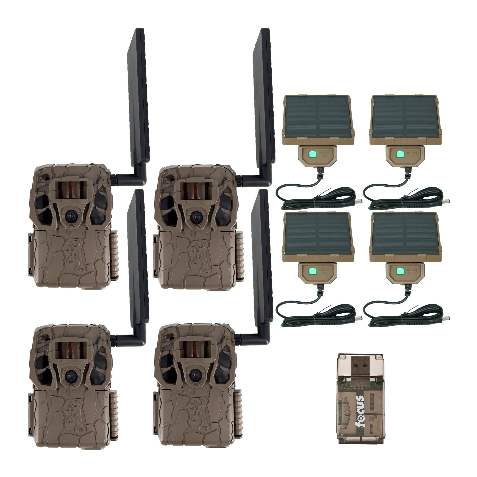 Browning Trail Camera Defender Wireless Vision Pro HD Livestream (4-Pack) Bundle