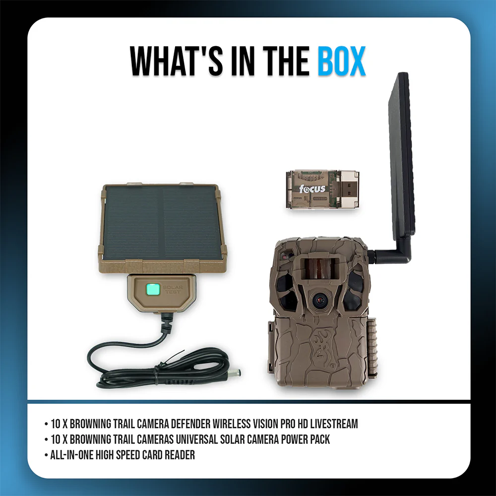 Browning Trail Camera Defender Wireless Vision ProHD Livestream (10-Pack) Bundle - Image 7