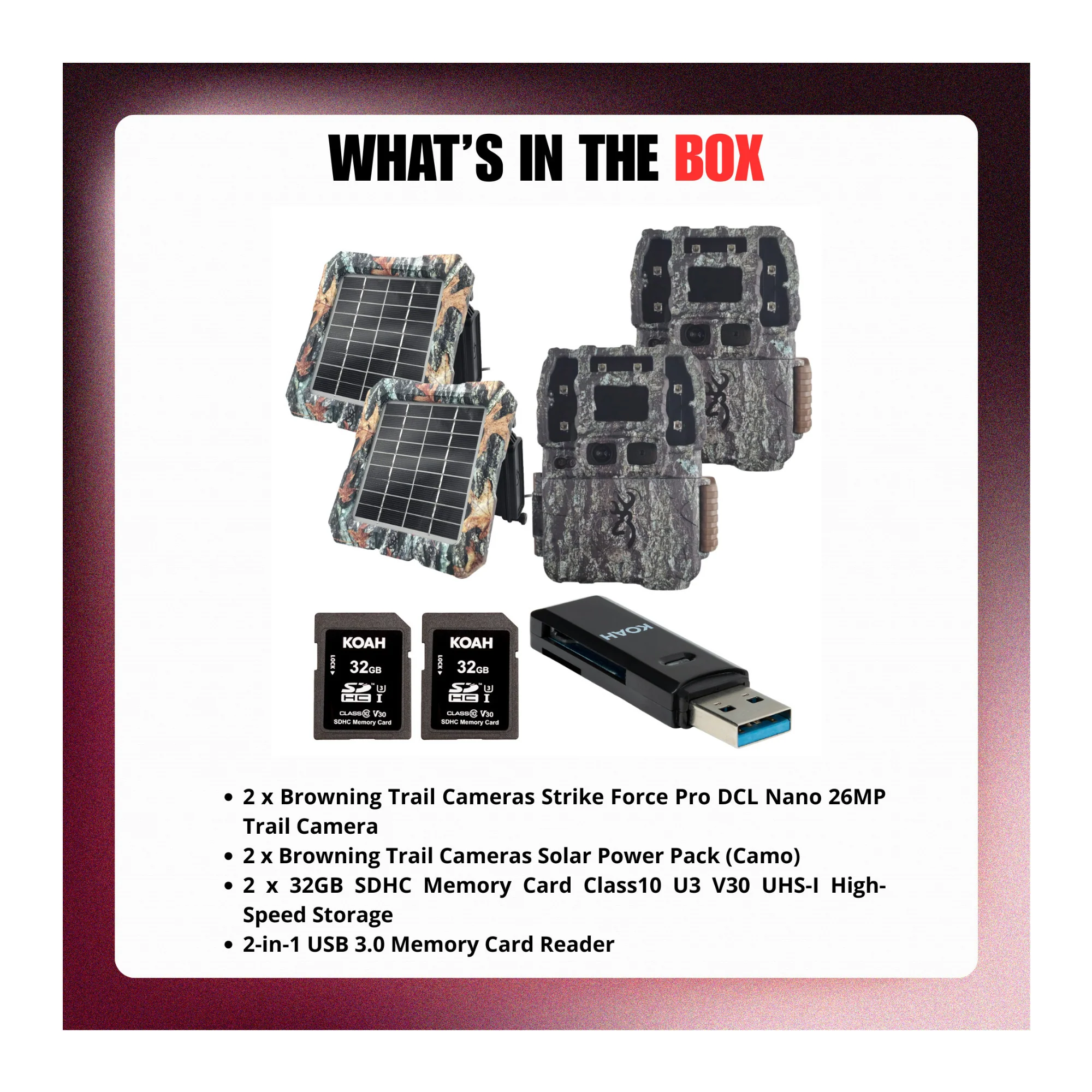 Browning Trail Cameras Strike Force Pro DCL Nano 26MP Trail Camera Bundle - Image 7