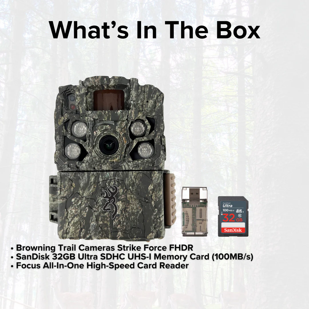 Browning Trail Cameras Strike Force FHDR with Gen 2 Night Optics System with Memory Card Bundle - Image 6