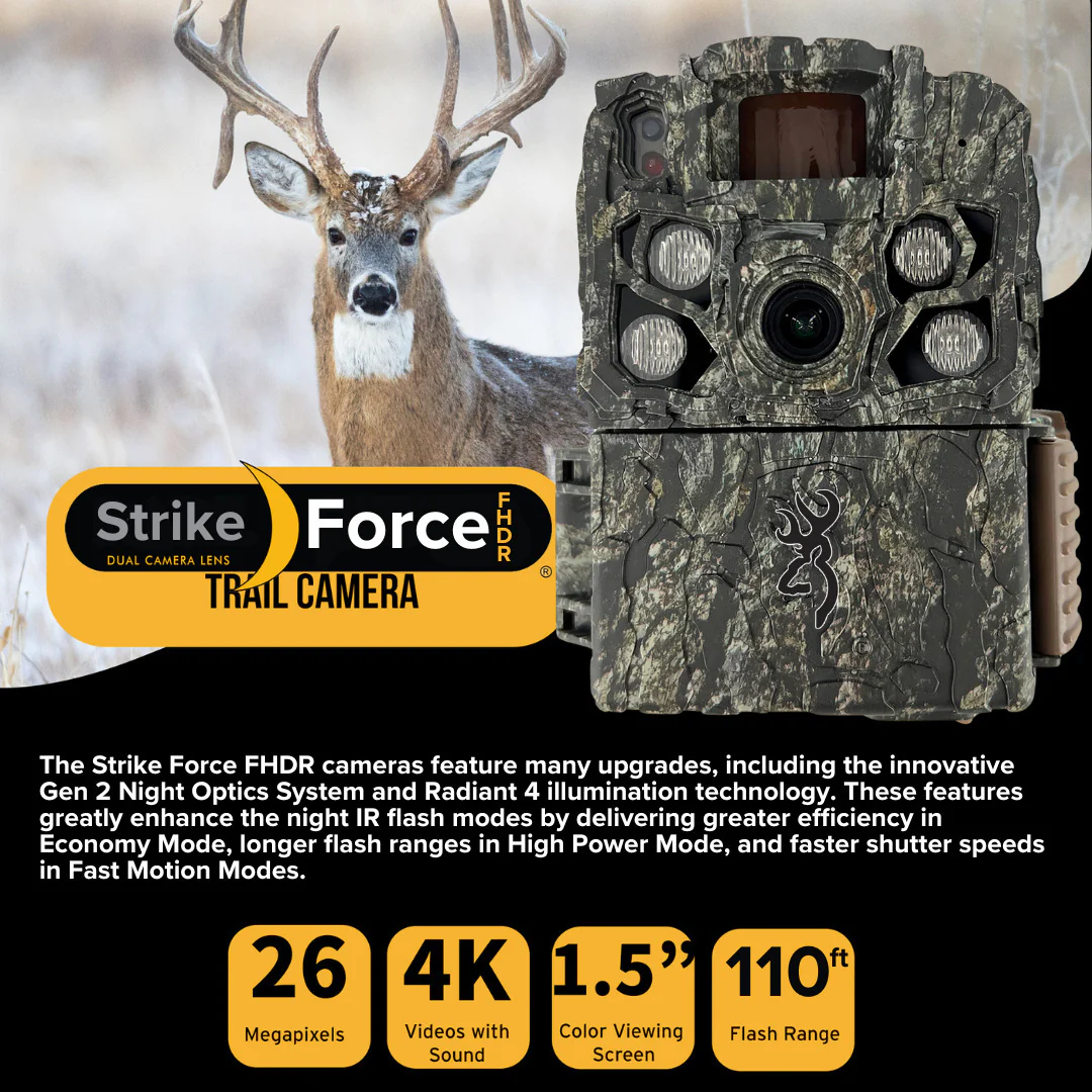 Browning Trail Cameras Strike Force FHDR (10-Pack) with 10 x 32GB Memory Card and Card Reader Bundle - Image 2