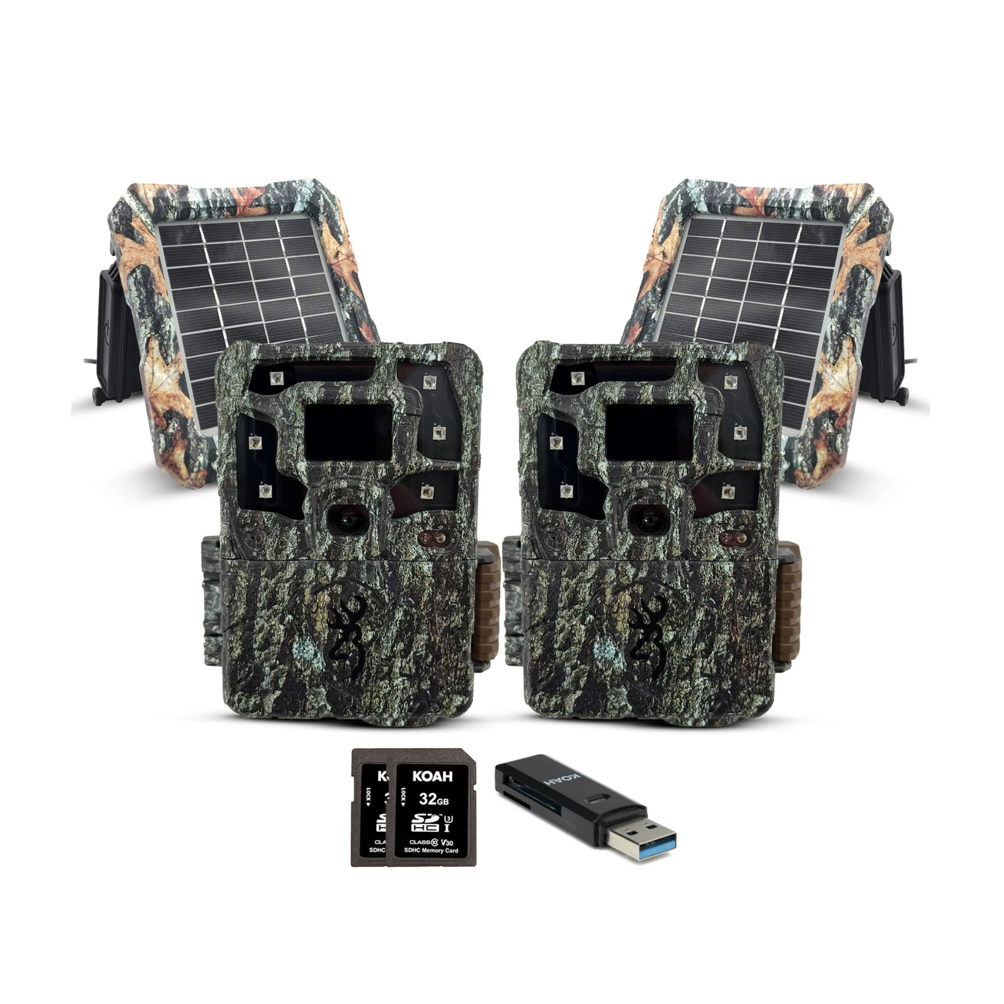 Browning Trail Cameras Strike Force Pro X Trail Camera Bundle (2-Pack, Camo)
