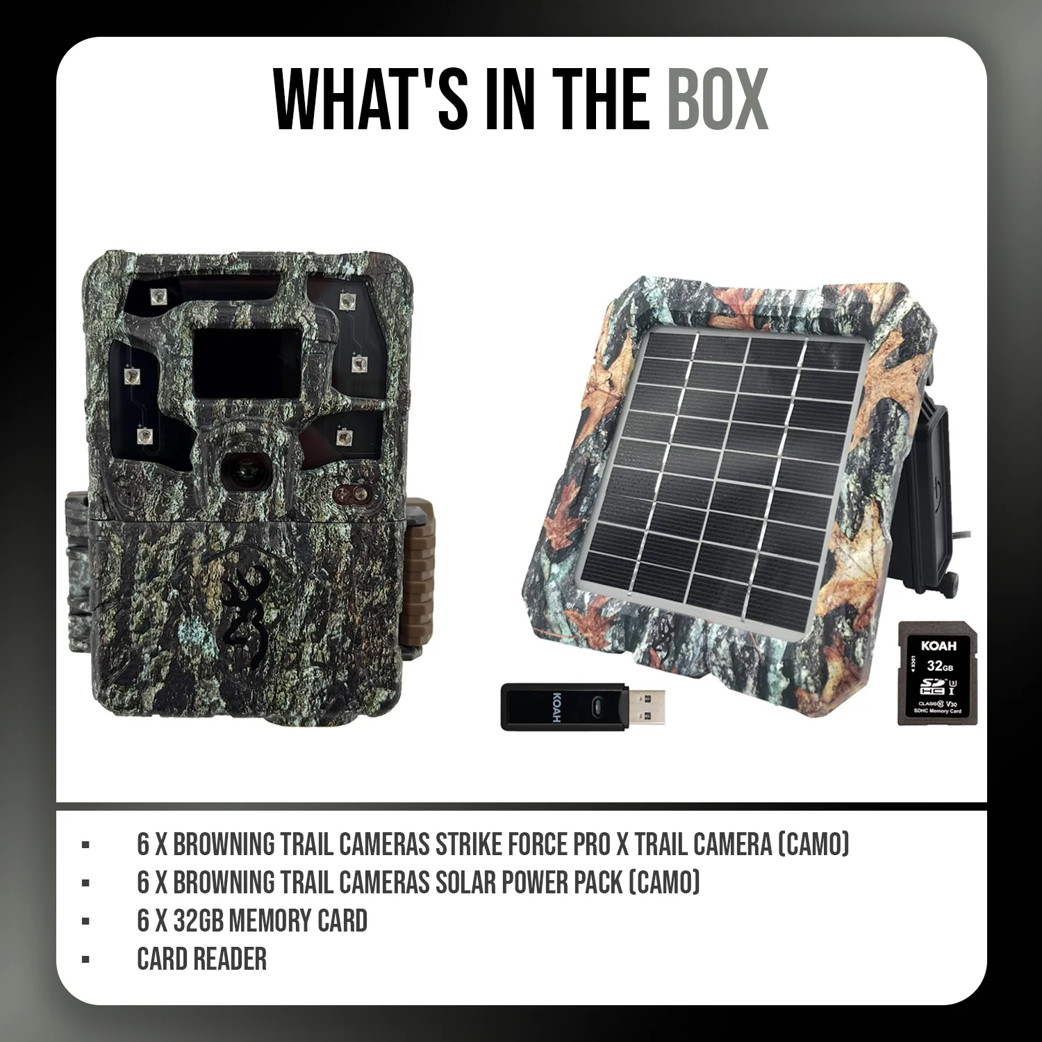 Browning Trail Cameras Strike Force Pro X Trail Camera Bundle (6-Pack, Camo) - Image 8