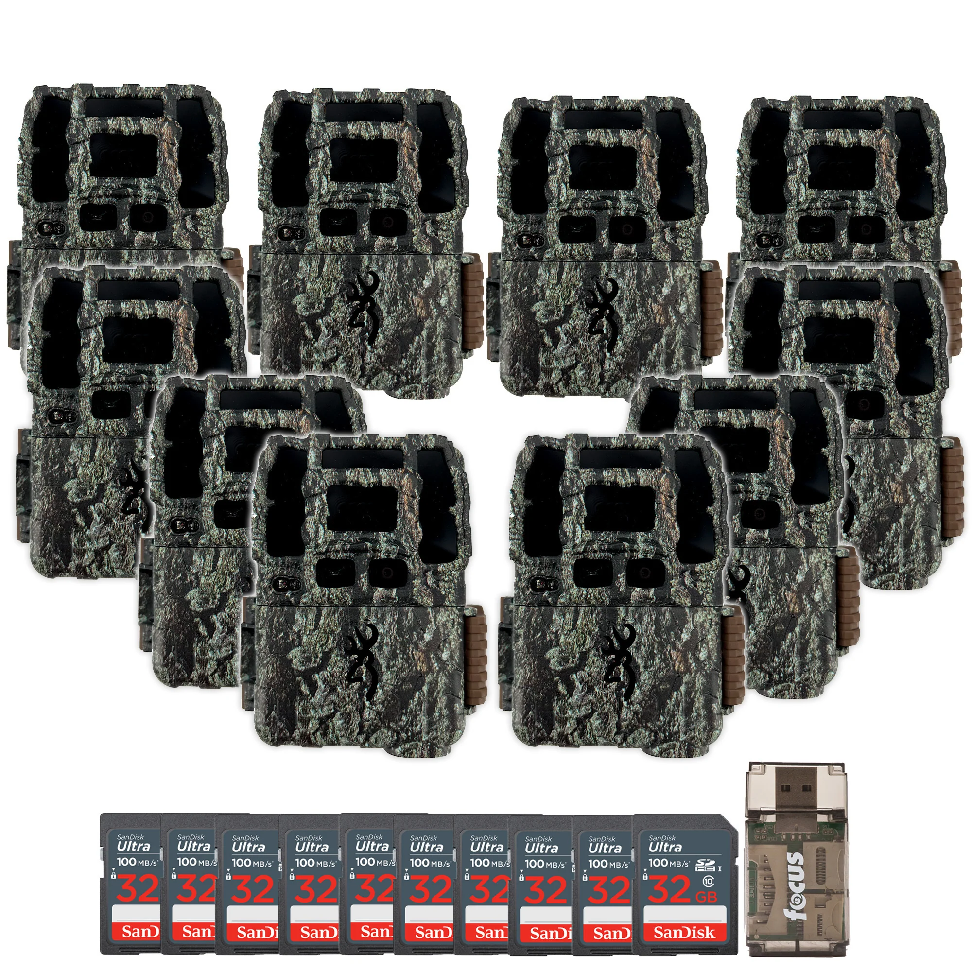 Browning Trail Camera Dark Ops Pro DCL NANO Trail Camera 10-Pack with Ten 32GB Cards and Reader
