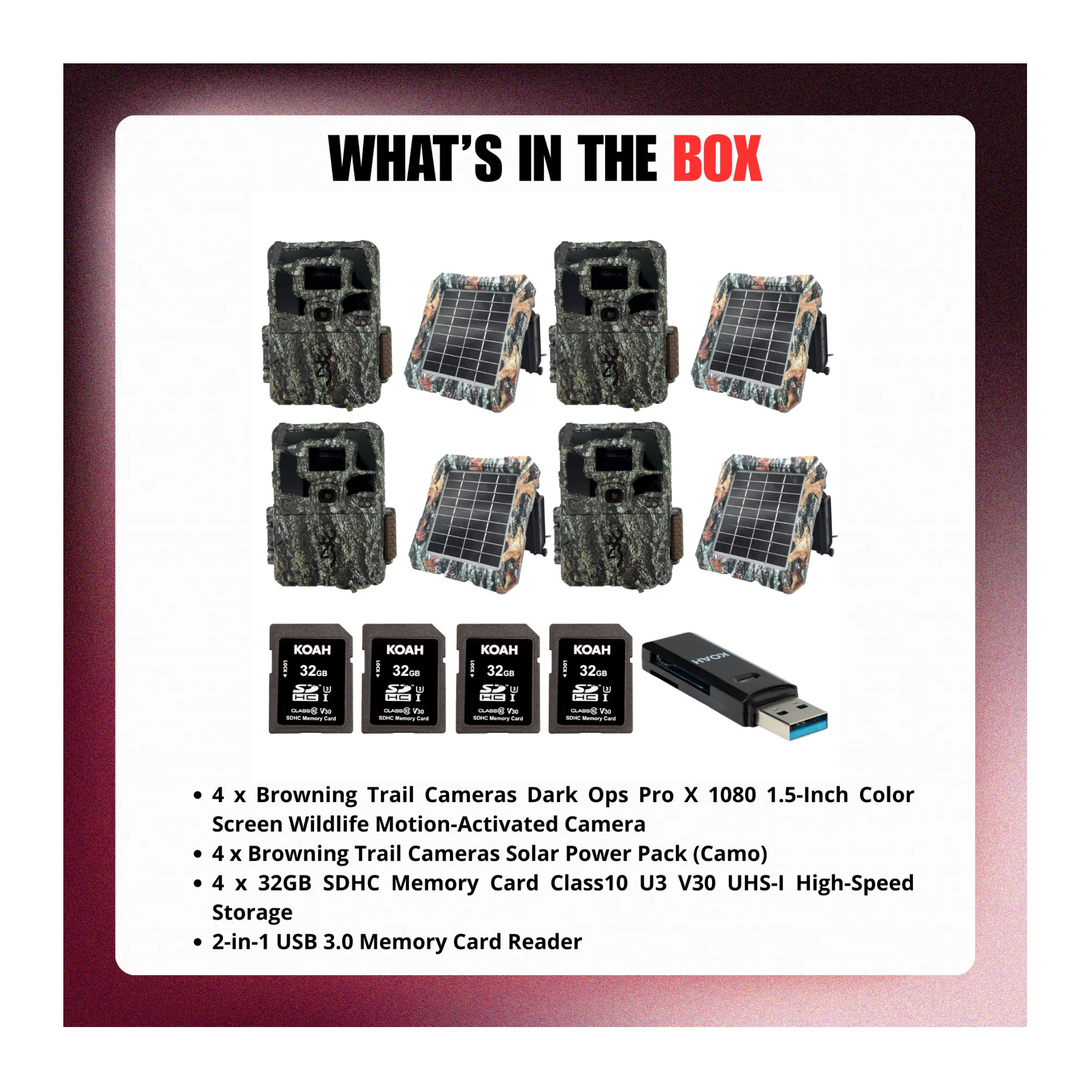 Browning Trail Cameras Dark Ops Pro X 1080 Motion-Activated Camera Bundle - Image 8