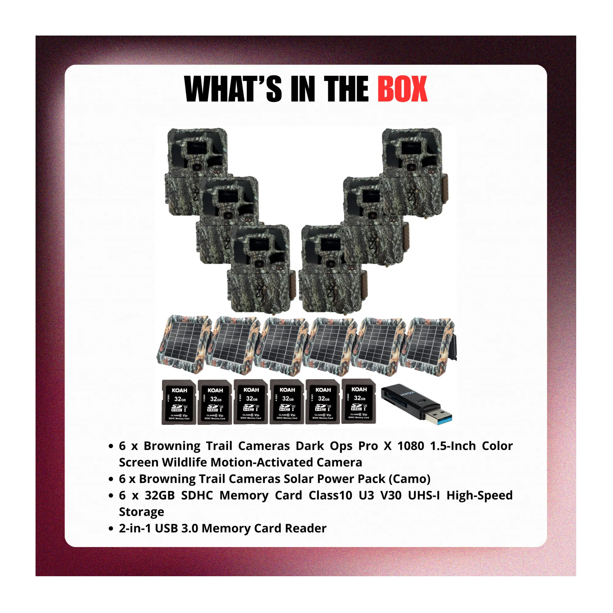 Browning Trail Cameras Dark Ops Pro X 1080 Motion-Activated Camera Bundle - Image 8