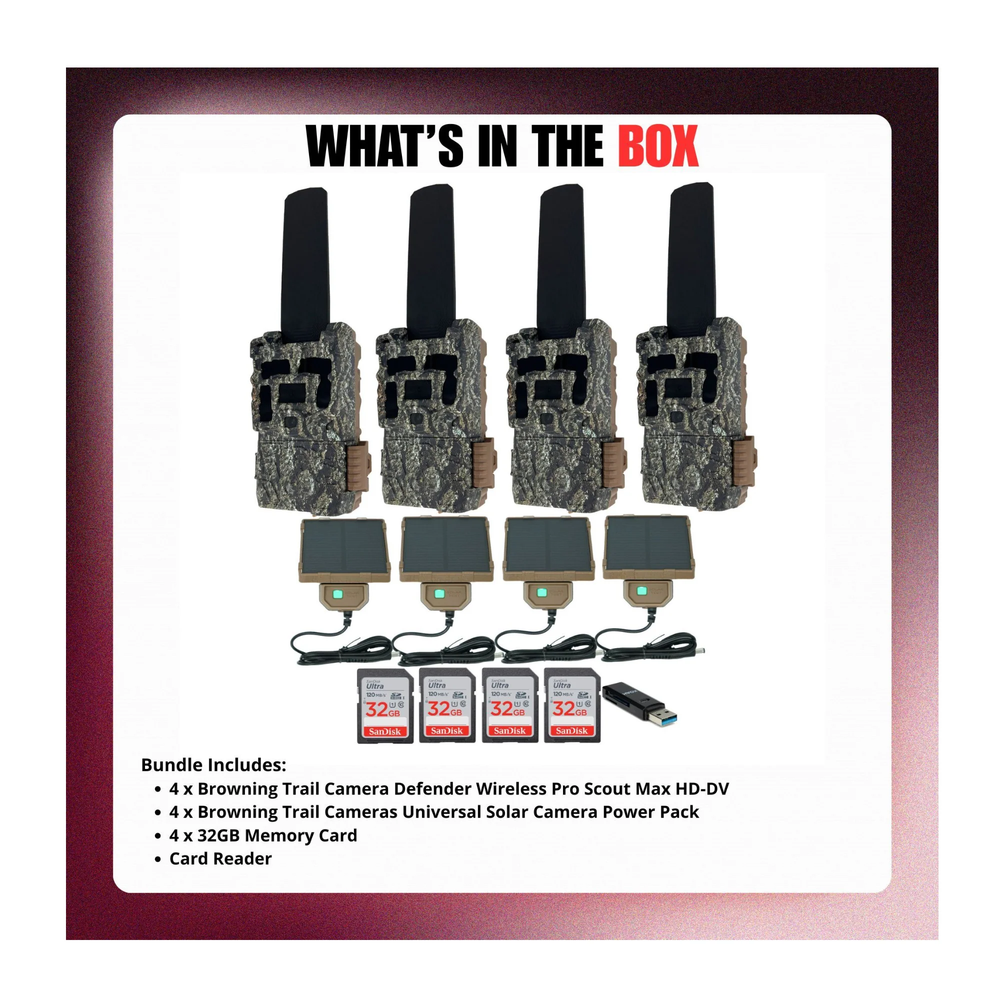 Browning Trail Camera Defender Wireless Pro Scout Max HD-DV (4-Pack) Bundle - Image 9