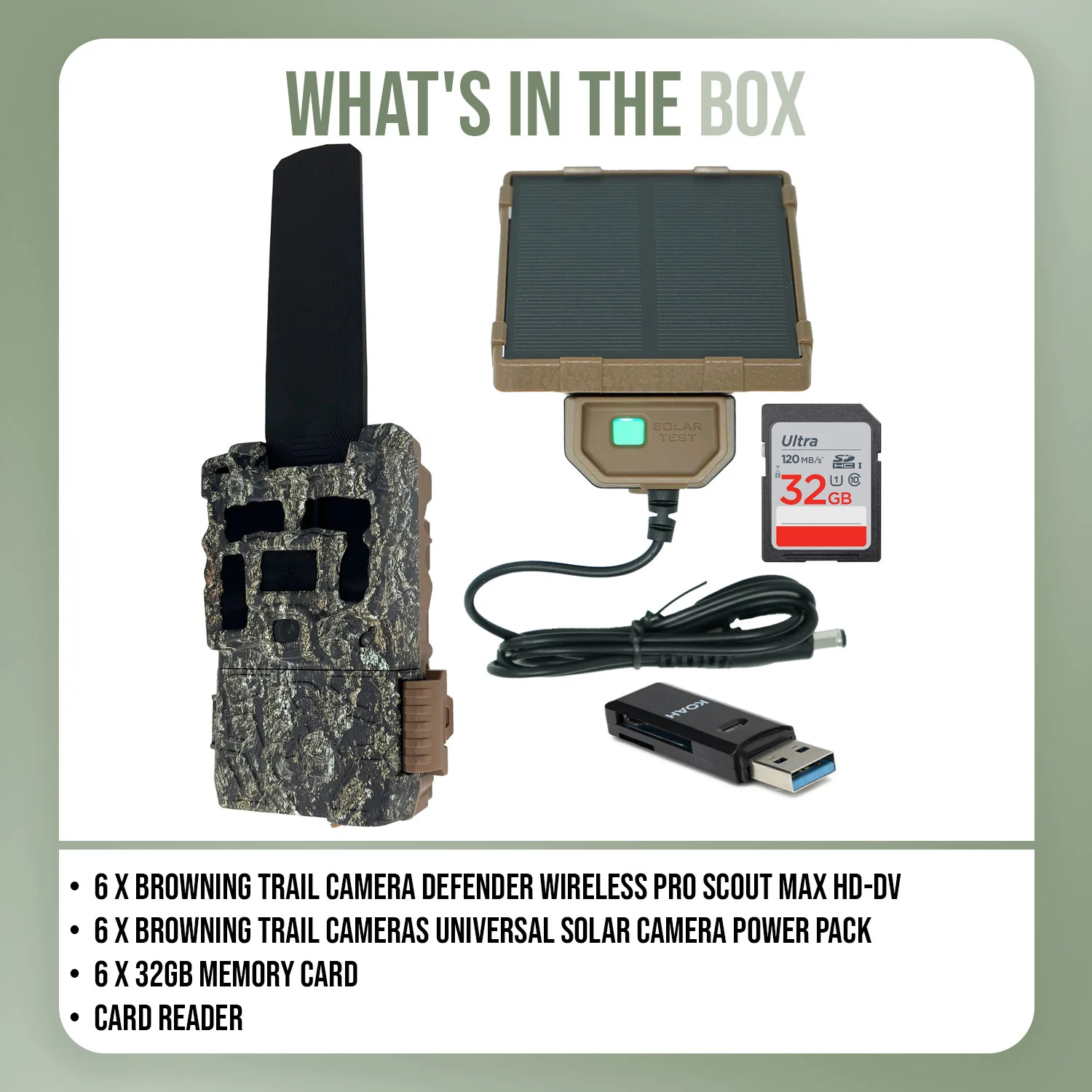 Browning Trail Camera Defender Wireless Pro Scout Max HD-DV (6-Pack) Bundle - Image 8