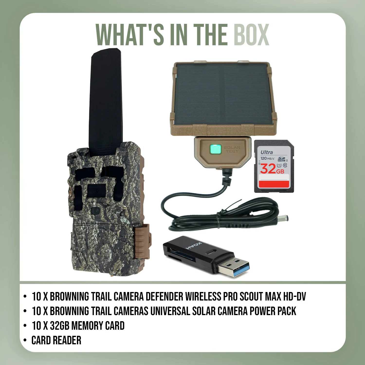 Browning Trail Camera Defender Wireless Pro Scout Max HD-DV (10-Pack) Bundle - Image 8