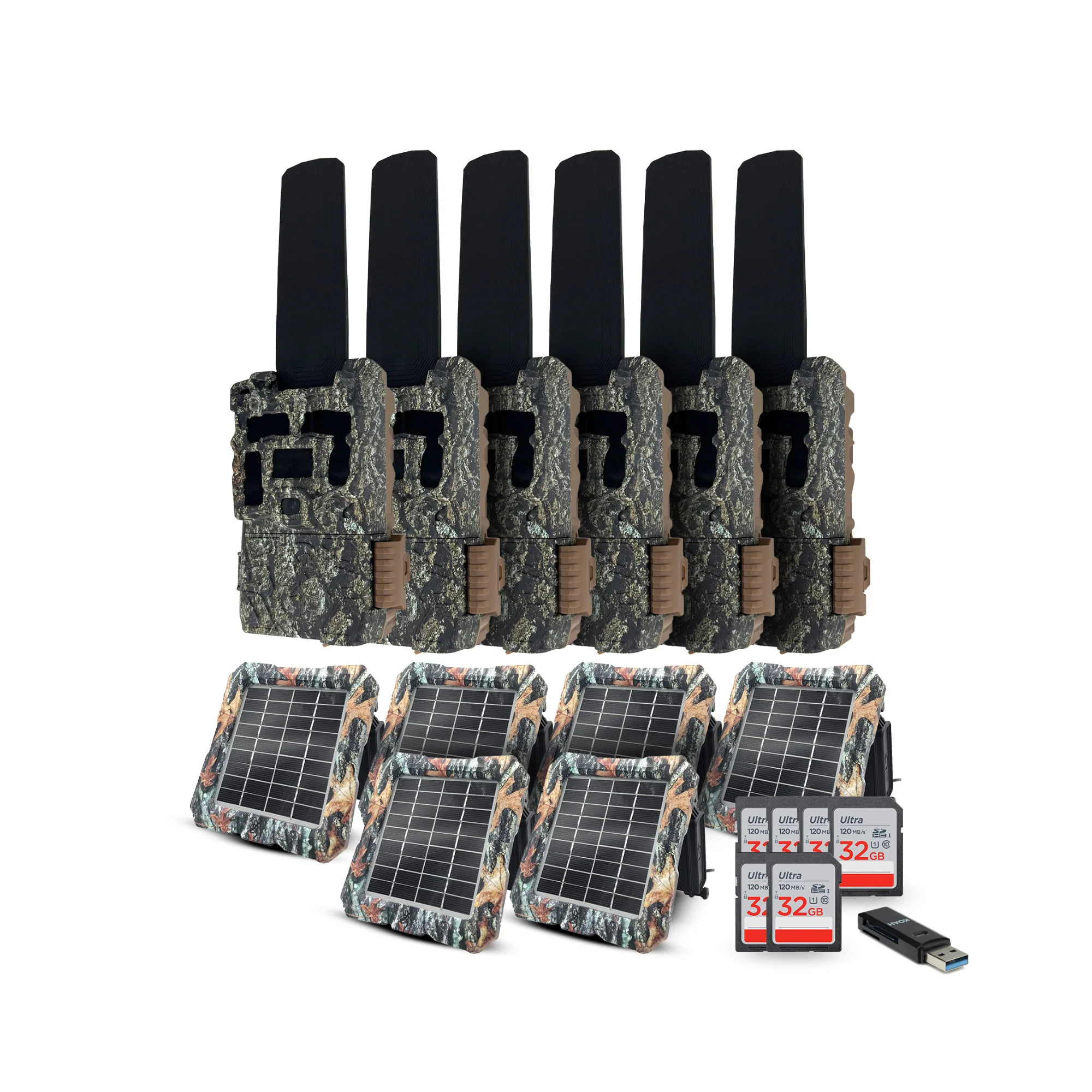 Browning Defender Wireless Pro Scout Max Trail Camera (6 Pack) with Accessories