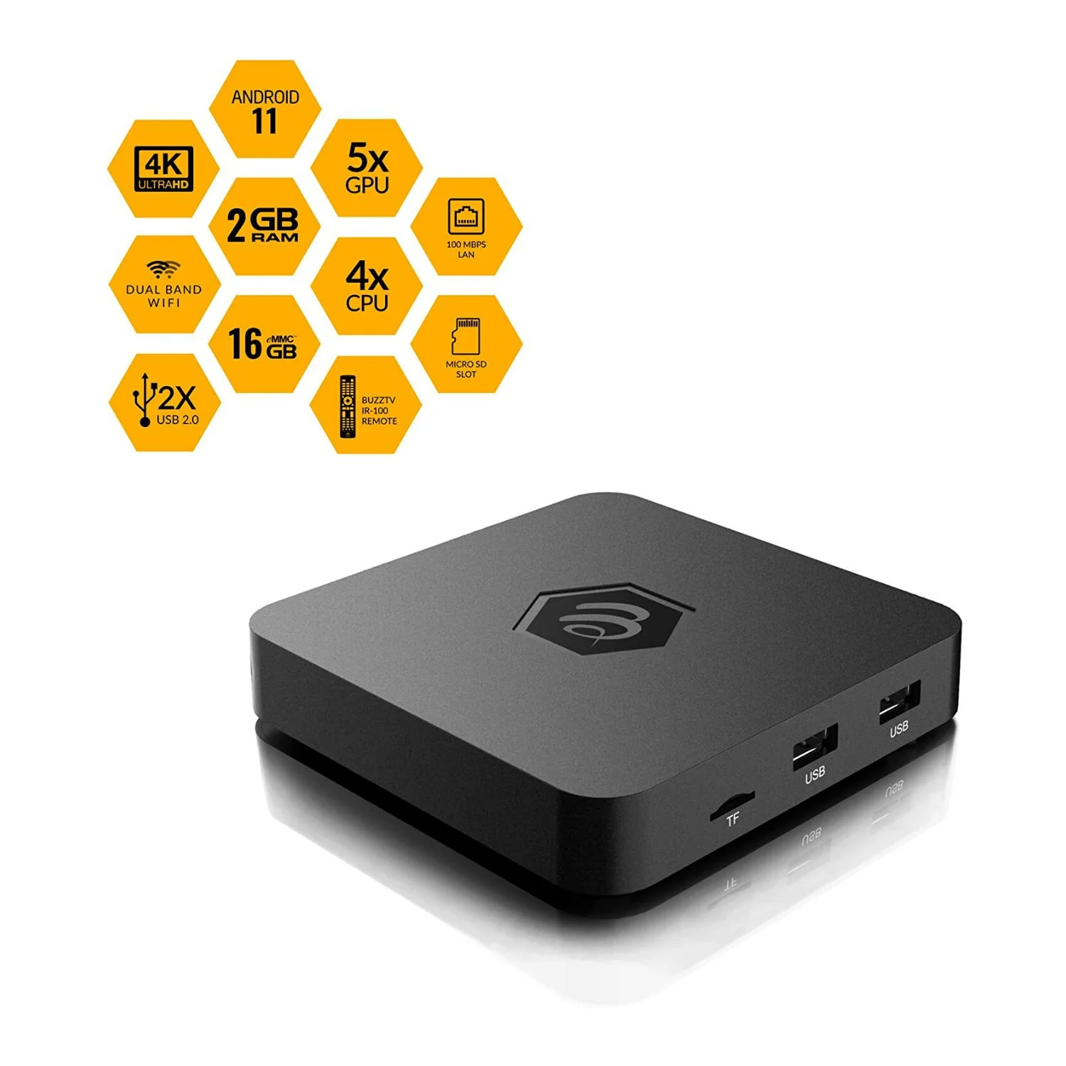 BuzzTV B5 Series with IR-100, HDMI Cable, and North American Power Supply - Image 5