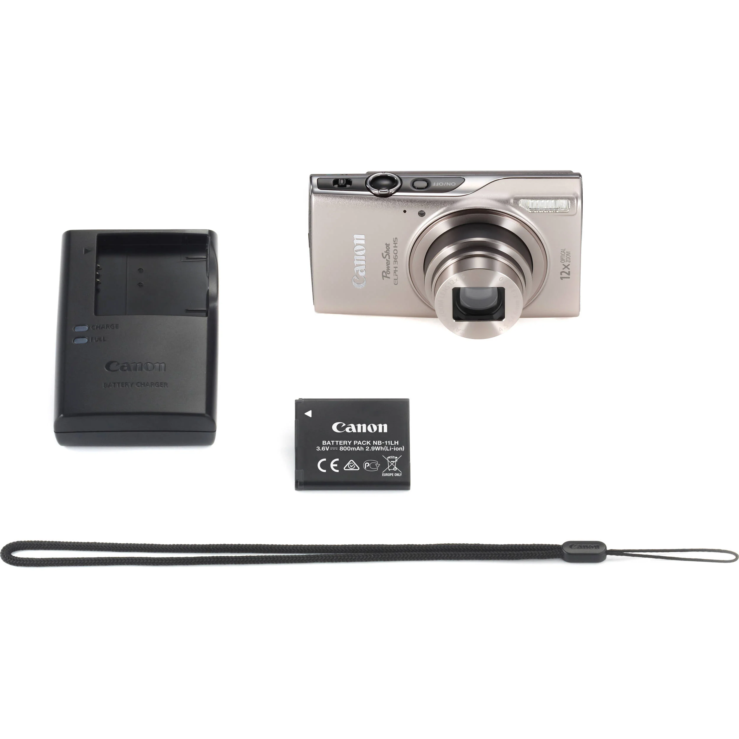 Canon PowerShot ELPH 360 HS Digital Camera (Silver) (Open Box) - Image 15