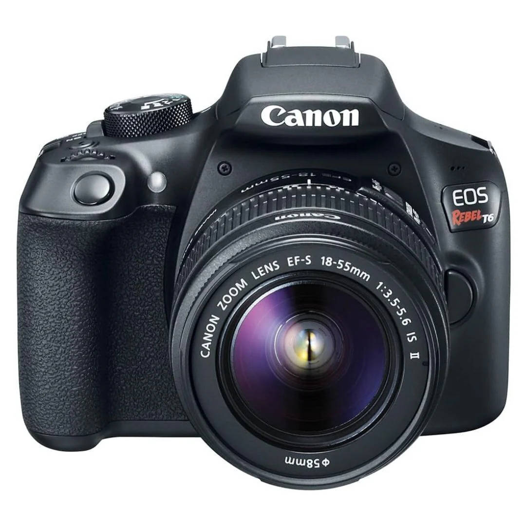 Canon EOS Rebel T6 DSLR Camera with EF-S 18-55mm f/3.5-5.6 IS II Lens (Black) (Certified Refurbished)