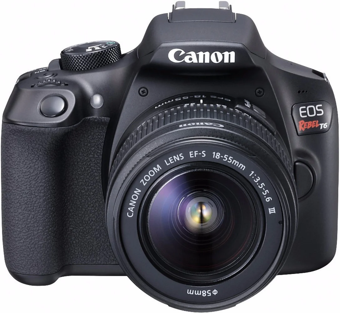 Canon EOS Rebel T6 DSLR Camera with 18-55mm and 75-300mm Lenses and Bag Bundle (Used) - Image 3