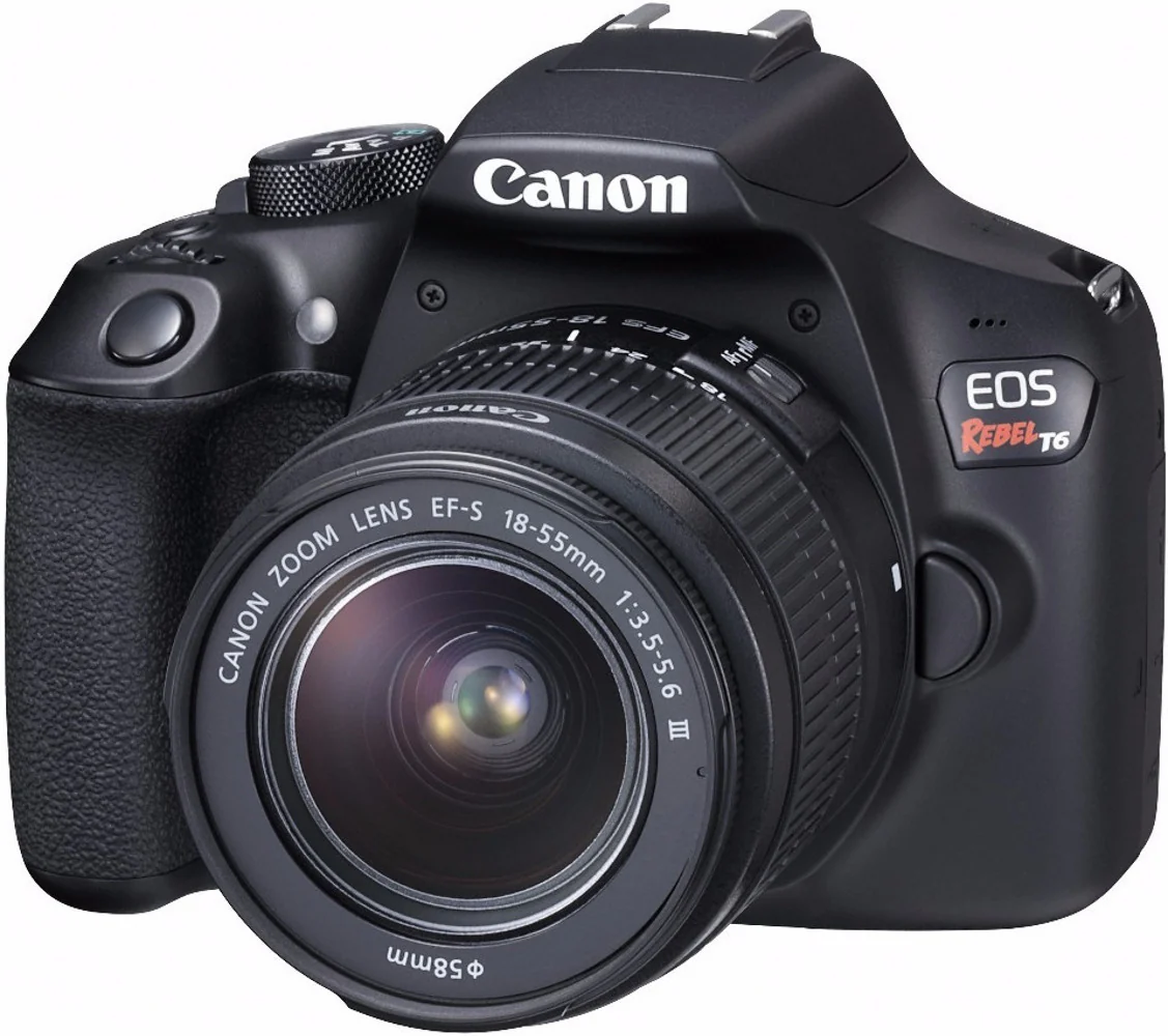 Canon EOS Rebel T6 DSLR Camera with 18-55mm and 75-300mm Lenses and Bag Bundle (Used) - Image 4
