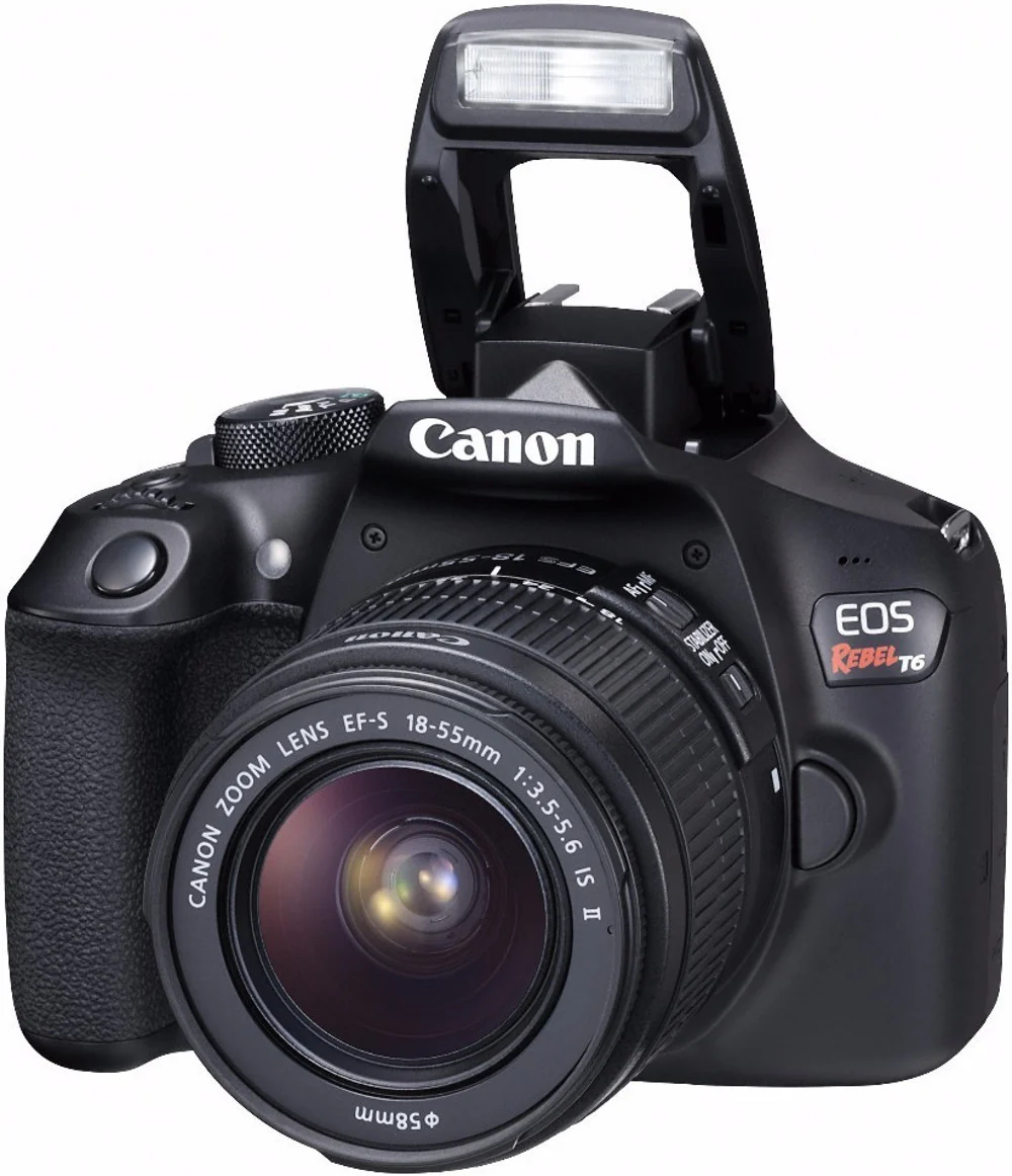 Canon EOS Rebel T6 DSLR Camera with 18-55mm and 75-300mm Lenses and Bag Bundle (Used) - Image 5