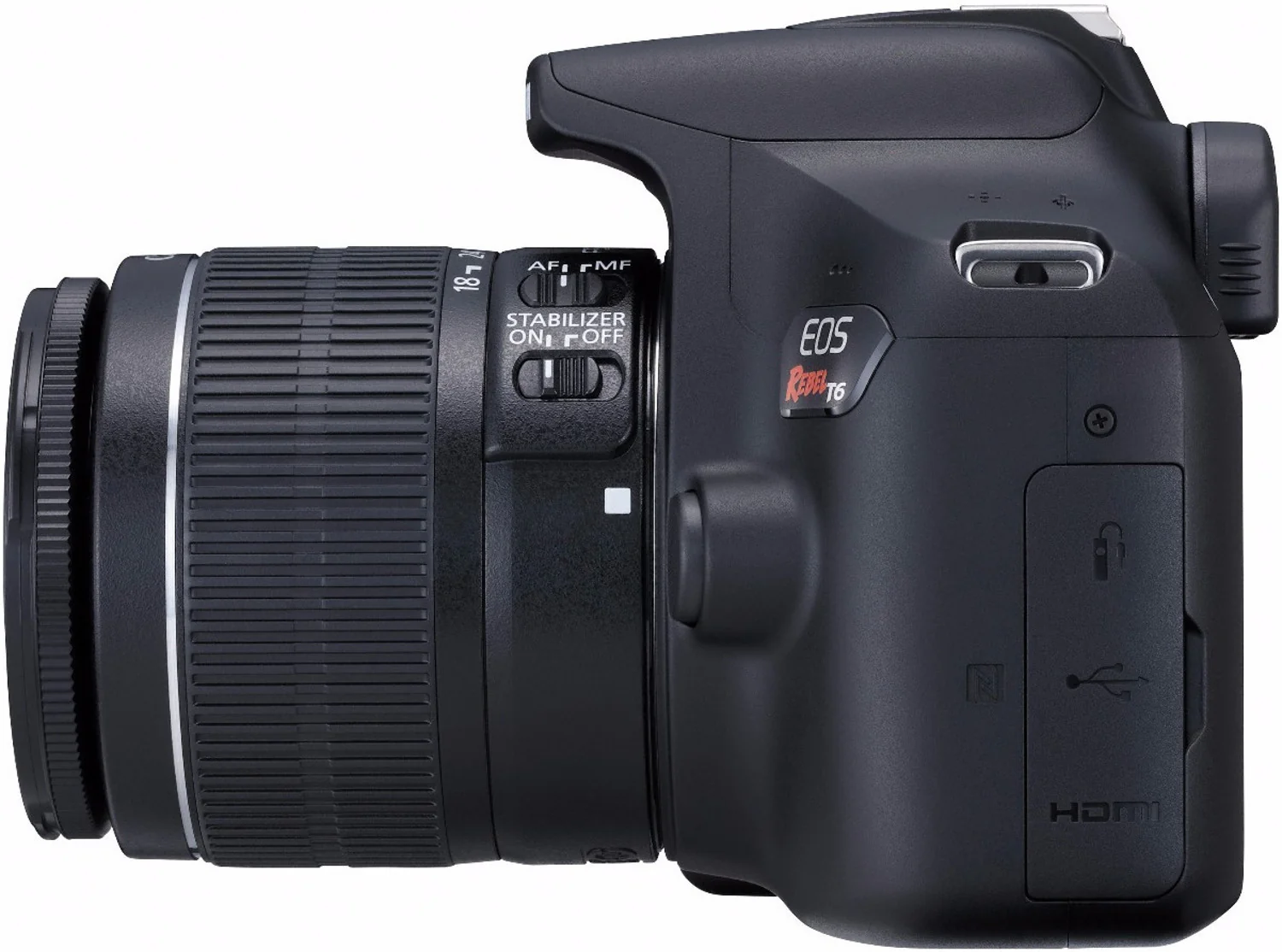 Canon EOS Rebel T6 DSLR Camera with 18-55mm and 75-300mm Lenses and Bag Bundle (Used) - Image 8