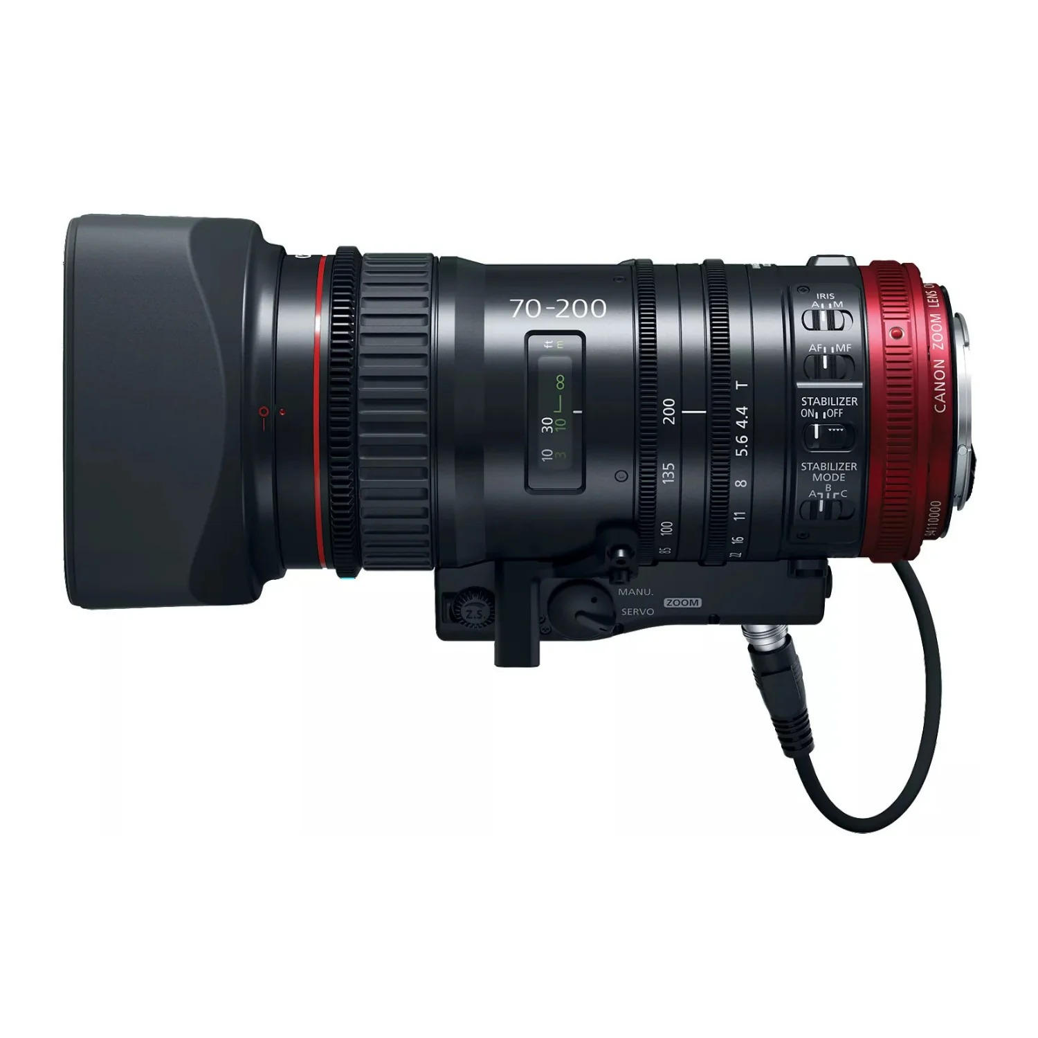 Canon Compact-Servo 70 to 200mm T4.4 EF Lens with 4K Optical Performance and 2.8x Zoom Magnification - Image 2