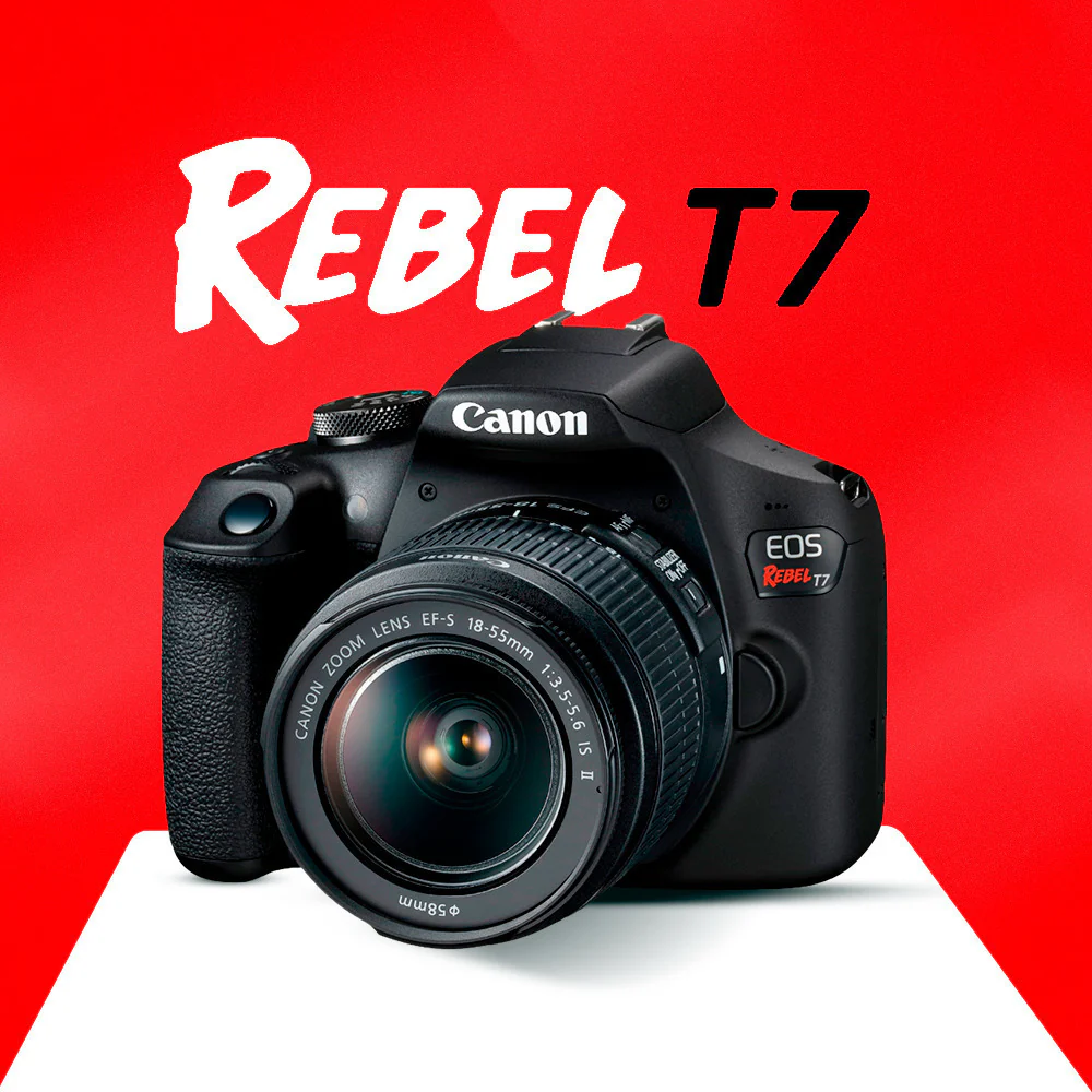 Canon EOS Rebel T7 DSLR Camera with EF-S 18-55mm IS II Lens Kit with 128GB SD Card, and Card Reader - Image 2