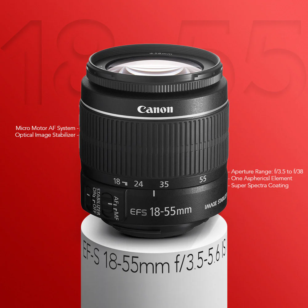 Canon EOS Rebel T7 DSLR Camera with EF-S 18-55mm IS II Lens Kit with 128GB SD Card, and Card Reader - Image 6